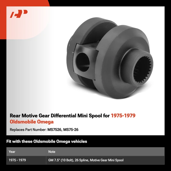 Rear Motive Gear Differential Mini Spool for 1975-1979 Oldsmobile Omega