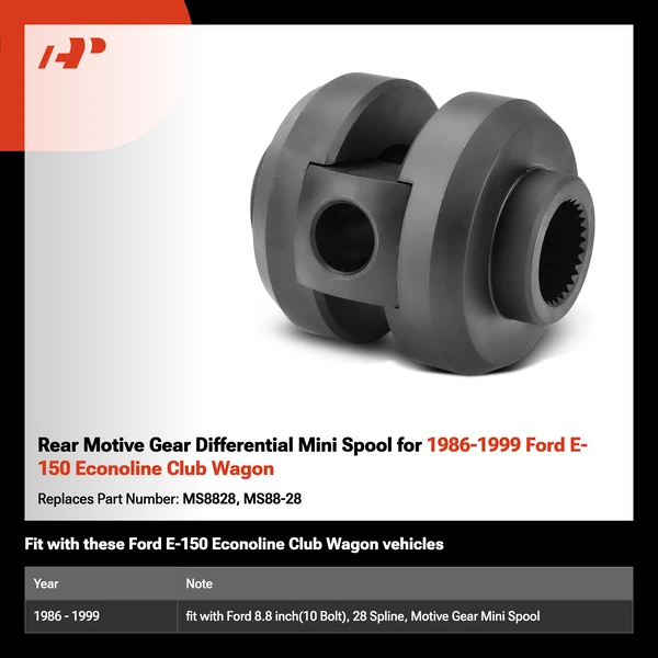 Rear Motive Gear Differential Mini Spool for 1986-1999 Ford E-150 Econoline Club Wagon