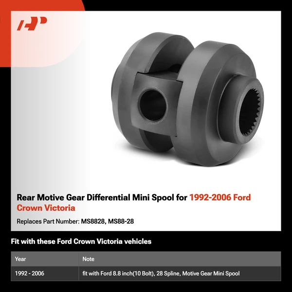 Rear Motive Gear Differential Mini Spool for 1992-2006 Ford Crown Victoria