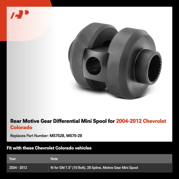 Rear Motive Gear Differential Mini Spool for 2004-2012 Chevrolet Colorado