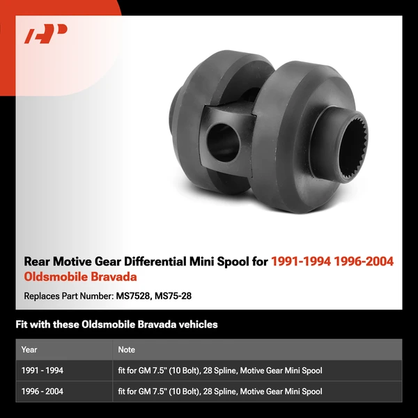 Rear Motive Gear Differential Mini Spool for 1991-1994 1996-2004 Oldsmobile Bravada