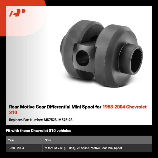 Rear Motive Gear Differential Mini Spool for 1988-2004 Chevrolet S10
