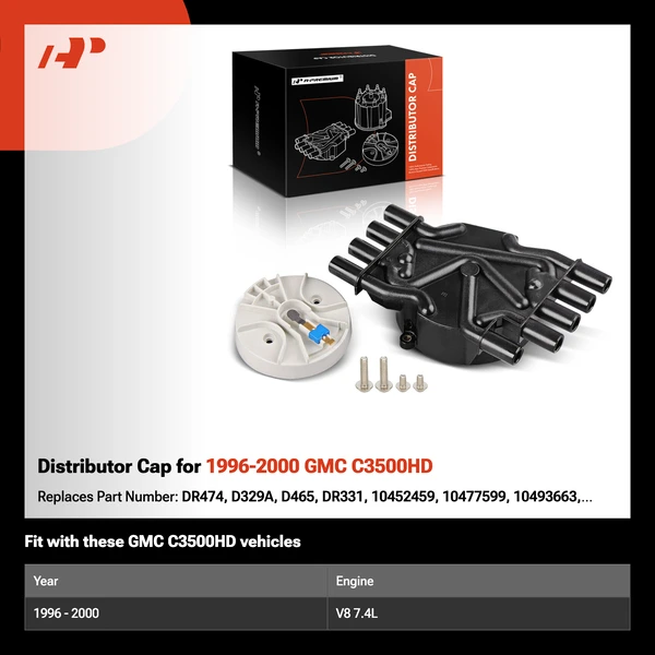 Distributor Cap for 1996-2000 GMC C3500HD