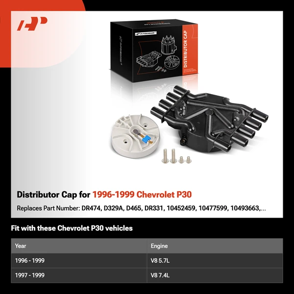 Distributor Cap for 1996-1999 Chevrolet P30