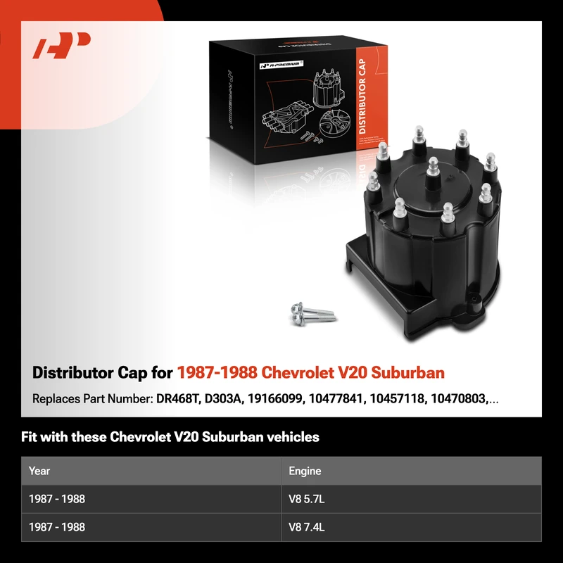 Distributor Cap for 1987-1988 Chevrolet V20 Suburban
