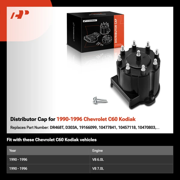 Distributor Cap for 1990-1996 Chevrolet C60 Kodiak