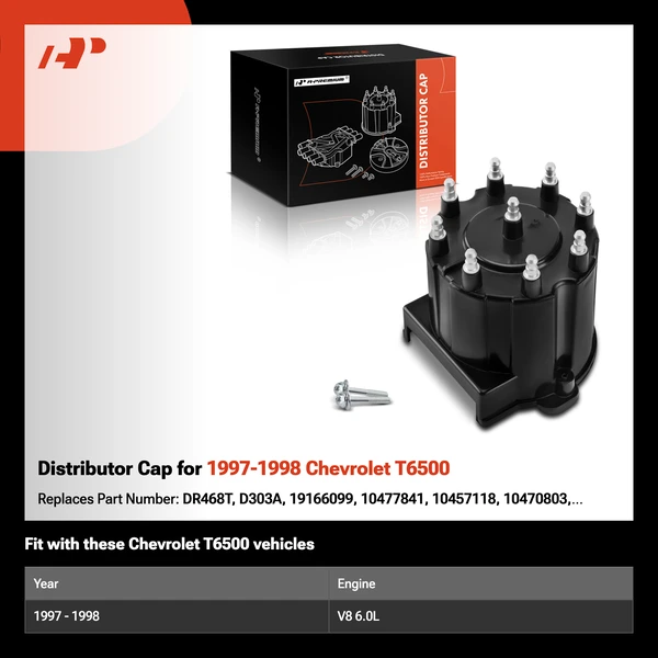 Distributor Cap for 1997-1998 Chevrolet T6500
