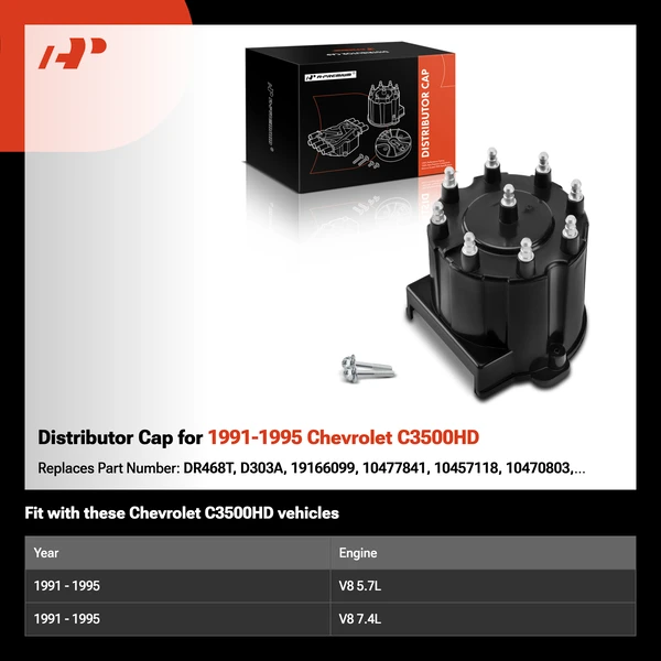Distributor Cap for 1991-1995 Chevrolet C3500HD