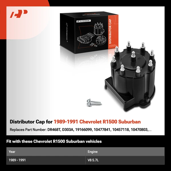 Distributor Cap for 1989-1991 Chevrolet R1500 Suburban