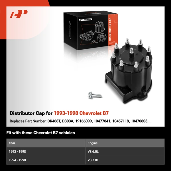 Distributor Cap for 1993-1998 Chevrolet B7