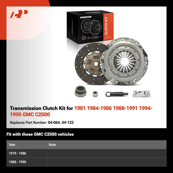 Transmission Clutch Kit for 1981 1984-1986 1988-1991 1994-1995 GMC C2500