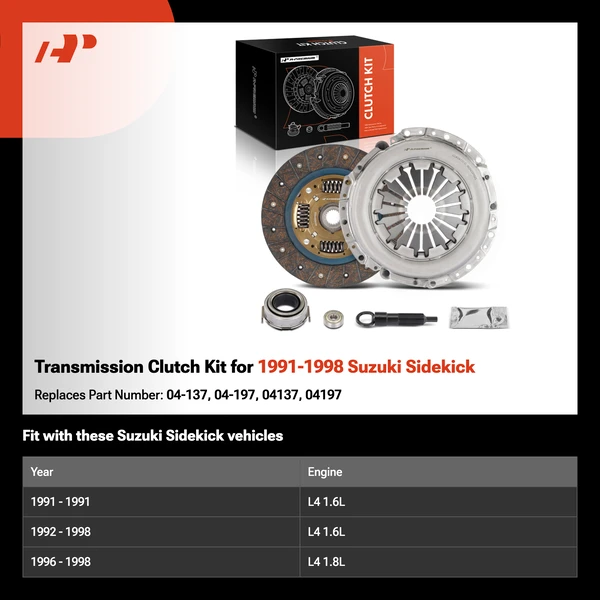 Transmission Clutch Kit for 1991-1998 Suzuki Sidekick