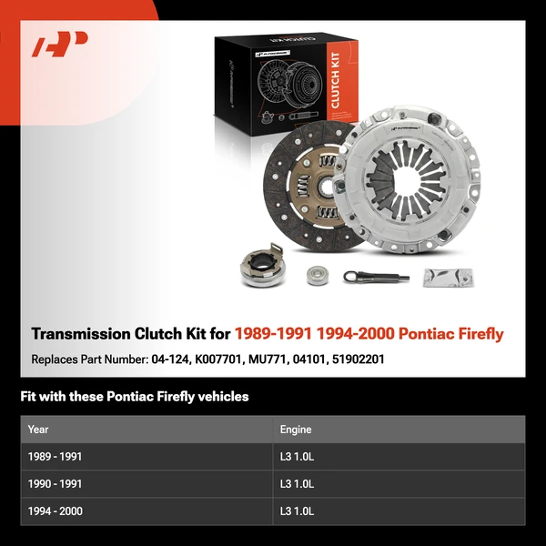 Transmission Clutch Kit for 1989-1991 1994-2000 Pontiac Firefly