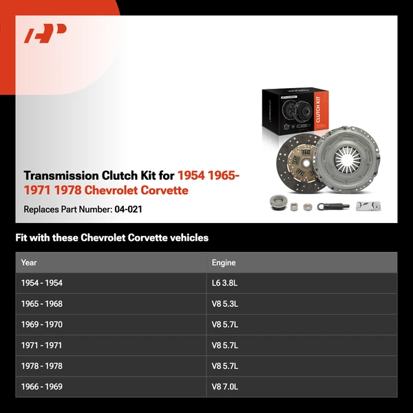 Transmission Clutch Kit for 1954 1965-1971 1978 Chevrolet Corvette