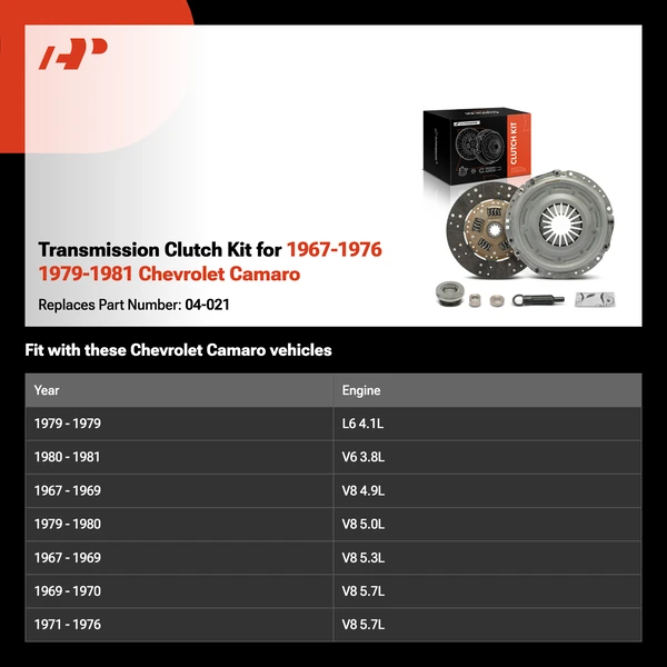 Transmission Clutch Kit for 1967-1976 1979-1981 Chevrolet Camaro