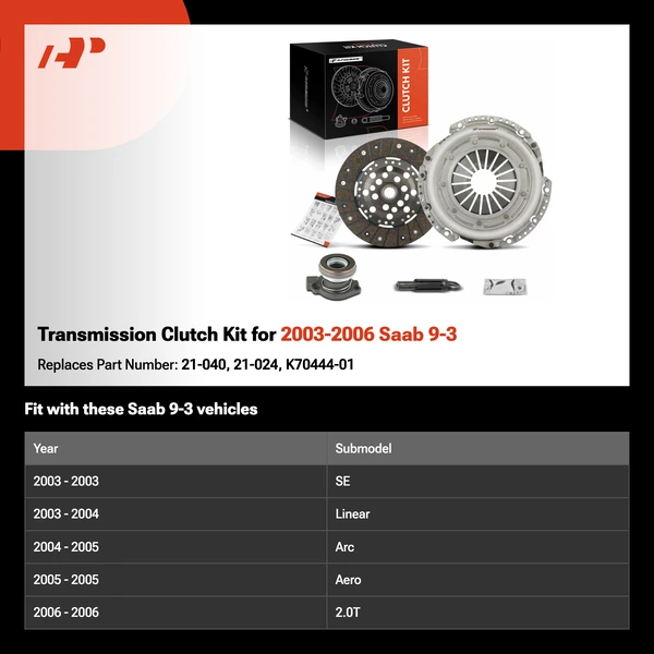 Transmission Clutch Kit for 2003-2006 Saab 9-3