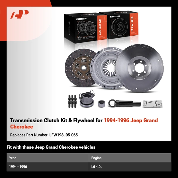 Transmission Clutch Kit & Flywheel for 1994-1996 Jeep Grand Cherokee