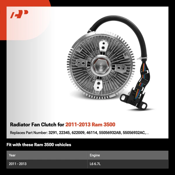 Radiator Fan Clutch for 2011-2013 Ram 3500