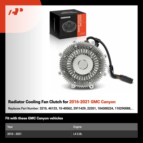 Radiator Cooling Fan Clutch for 2016-2021 GMC Canyon