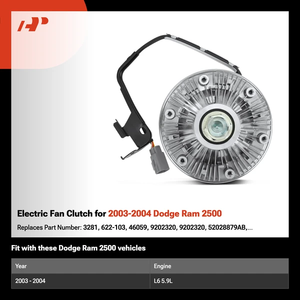 Electric Fan Clutch for 2003-2004 Dodge Ram 2500