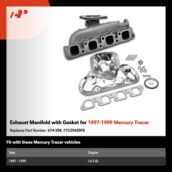 Exhaust Manifold with Gasket for 1997-1999 Mercury Tracer