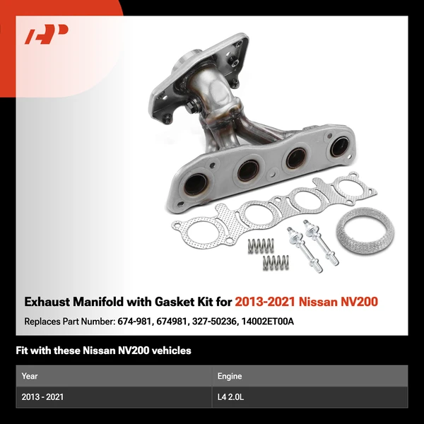 Exhaust Manifold with Gasket Kit for 2013-2021 Nissan NV200