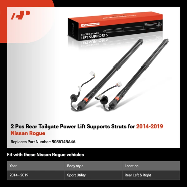 2 Pcs Rear Tailgate Power Lift Supports Struts for 2014-2019 Nissan Rogue