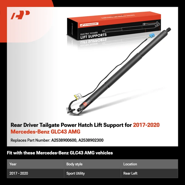 Rear Driver Tailgate Power Hatch Lift Support for 2017-2020 Mercedes-Benz GLC43 AMG
