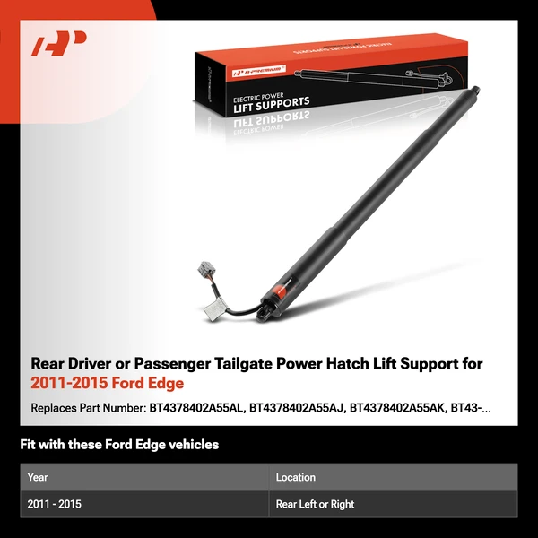 Rear Driver or Passenger Tailgate Power Hatch Lift Support for 2011-2015 Ford Edge