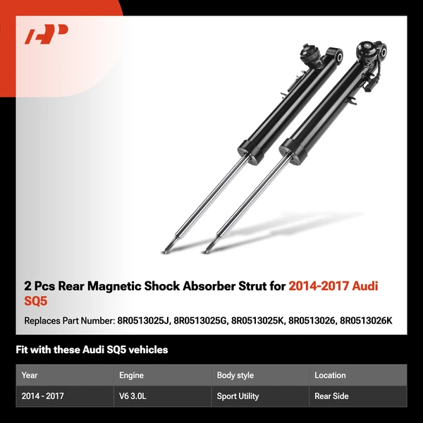 2 Pcs Rear Magnetic Shock Absorber Strut for 2014-2017 Audi SQ5