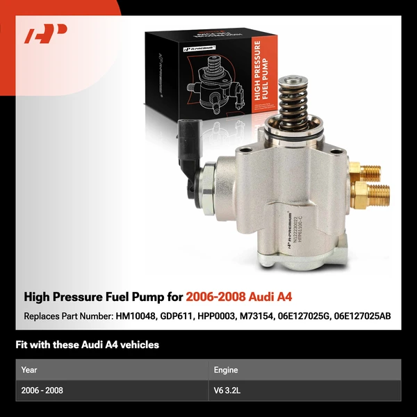 High Pressure Fuel Pump for 2006-2008 Audi A4