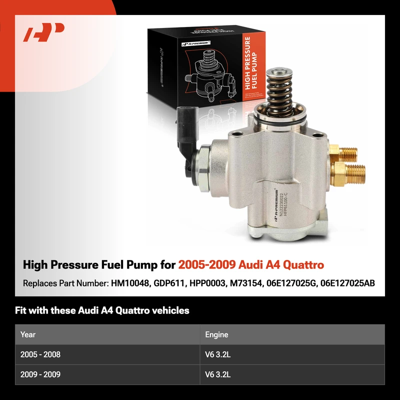 High Pressure Fuel Pump for 2005-2009 Audi A4 Quattro