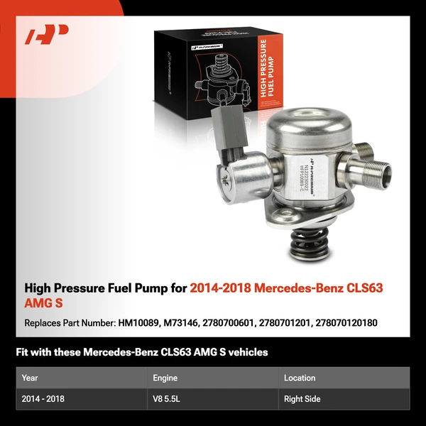 High Pressure Fuel Pump for 2014-2018 Mercedes-Benz CLS63 AMG S