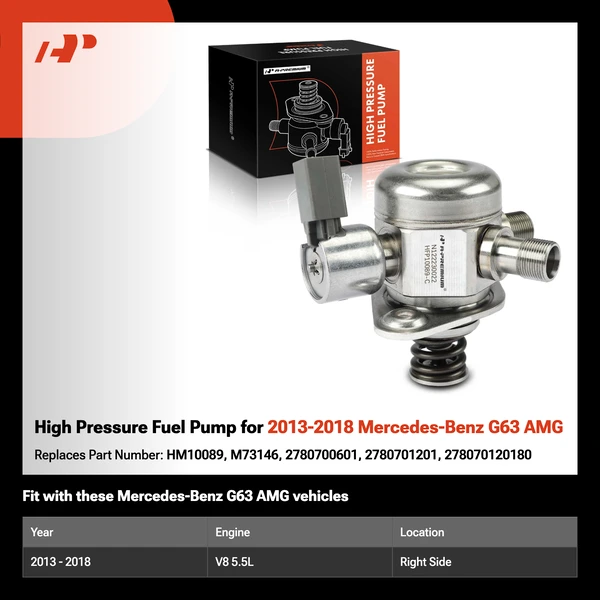 High Pressure Fuel Pump for 2013-2018 Mercedes-Benz G63 AMG