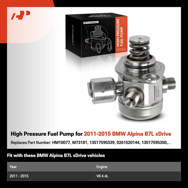 High Pressure Fuel Pump for 2011-2015 BMW Alpina B7L xDrive
