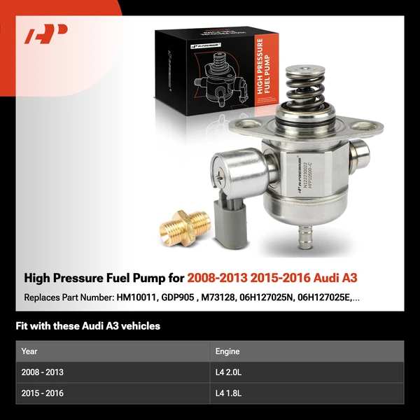 High Pressure Fuel Pump for 2008-2013 2015-2016 Audi A3