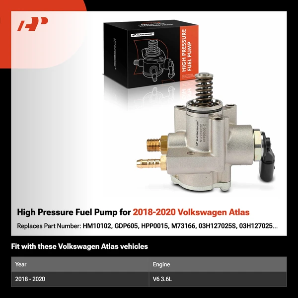 High Pressure Fuel Pump for 2018-2020 Volkswagen Atlas