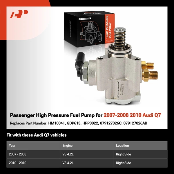Passenger High Pressure Fuel Pump for 2007-2008 2010 Audi Q7
