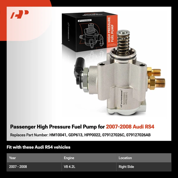 Passenger High Pressure Fuel Pump for 2007-2008 Audi RS4