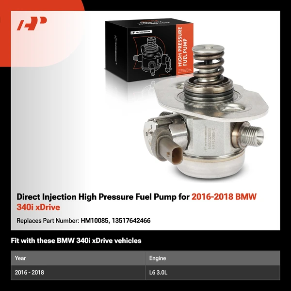 Direct Injection High Pressure Fuel Pump for 2016-2018 BMW 340i xDrive
