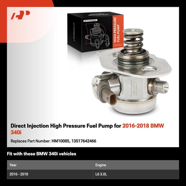 Direct Injection High Pressure Fuel Pump for 2016-2018 BMW 340i