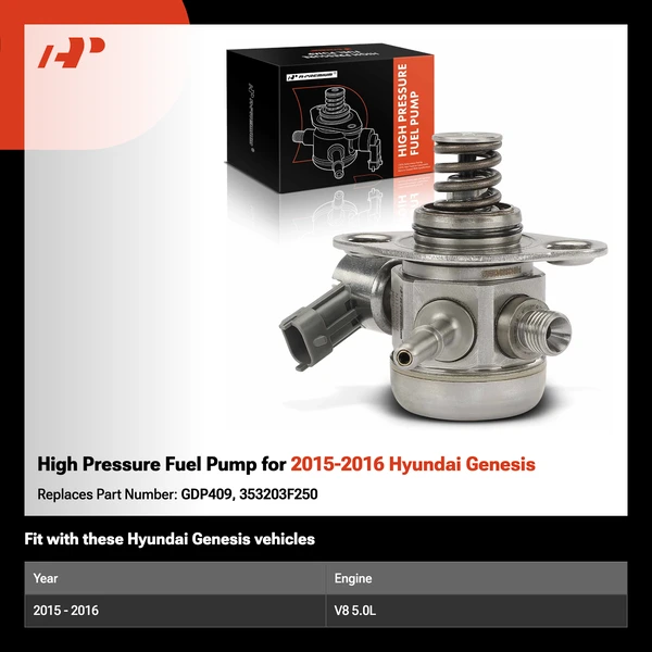 High Pressure Fuel Pump for 2015-2016 Hyundai Genesis