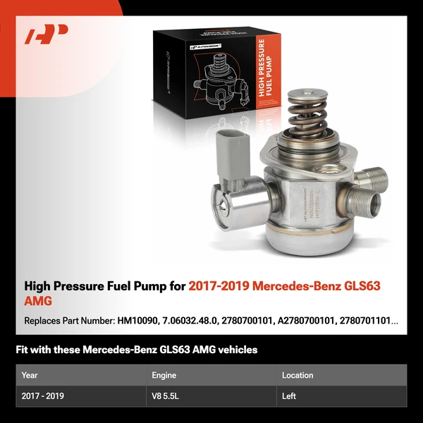 High Pressure Fuel Pump for 2017-2019 Mercedes-Benz GLS63 AMG