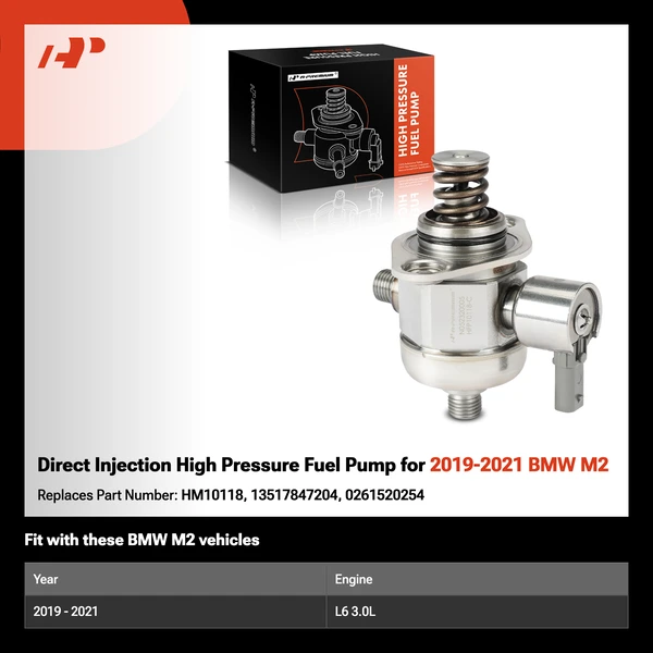 Direct Injection High Pressure Fuel Pump for 2019-2021 BMW M2