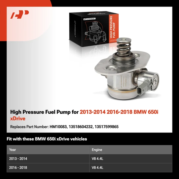 High Pressure Fuel Pump for 2013-2014 2016-2018 BMW 650i xDrive