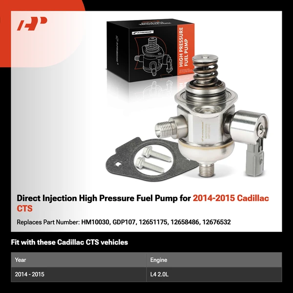 Direct Injection High Pressure Fuel Pump for 2014-2015 Cadillac CTS