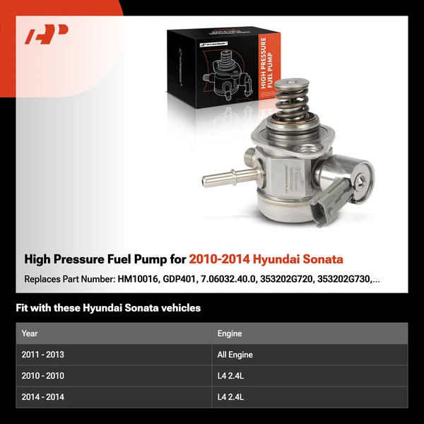 High Pressure Fuel Pump for 2010-2014 Hyundai Sonata