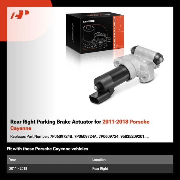 Rear Right Parking Brake Actuator for 2011-2018 Porsche Cayenne