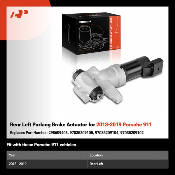Rear Left Parking Brake Actuator for 2013-2019 Porsche 911