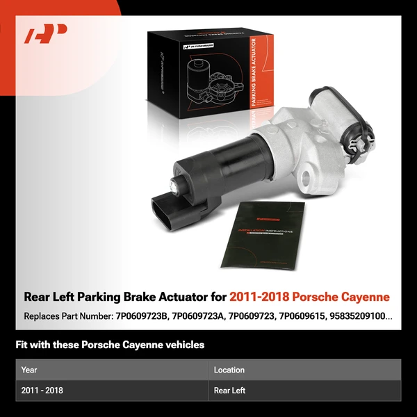 Rear Left Parking Brake Actuator for 2011-2018 Porsche Cayenne
